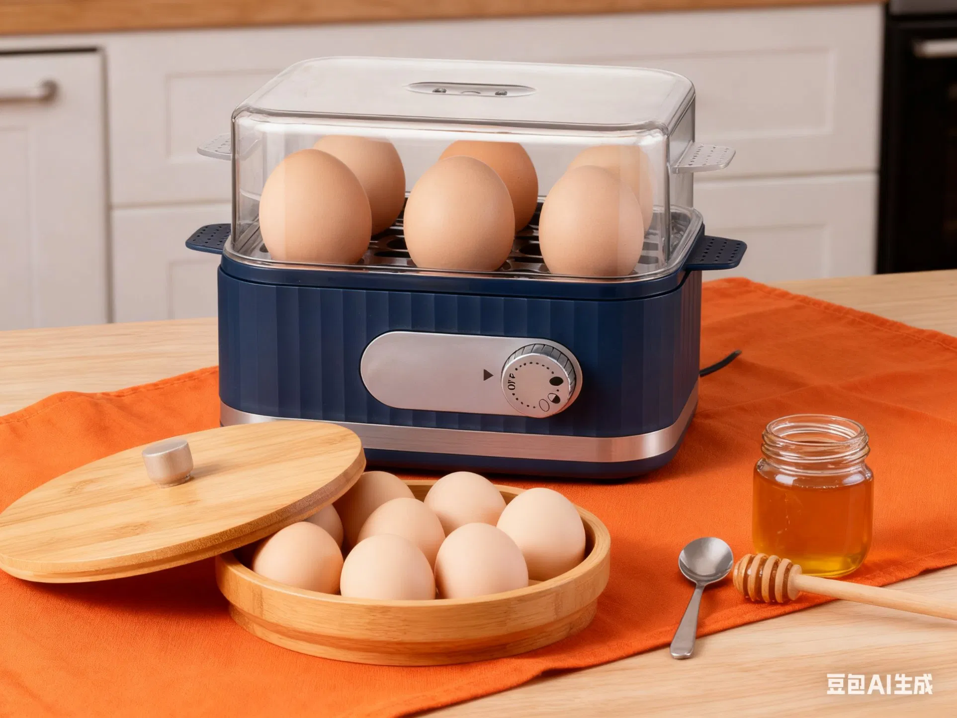 Efficient 6-Egg Electric Egg Boiler with Timer 400W Power Source