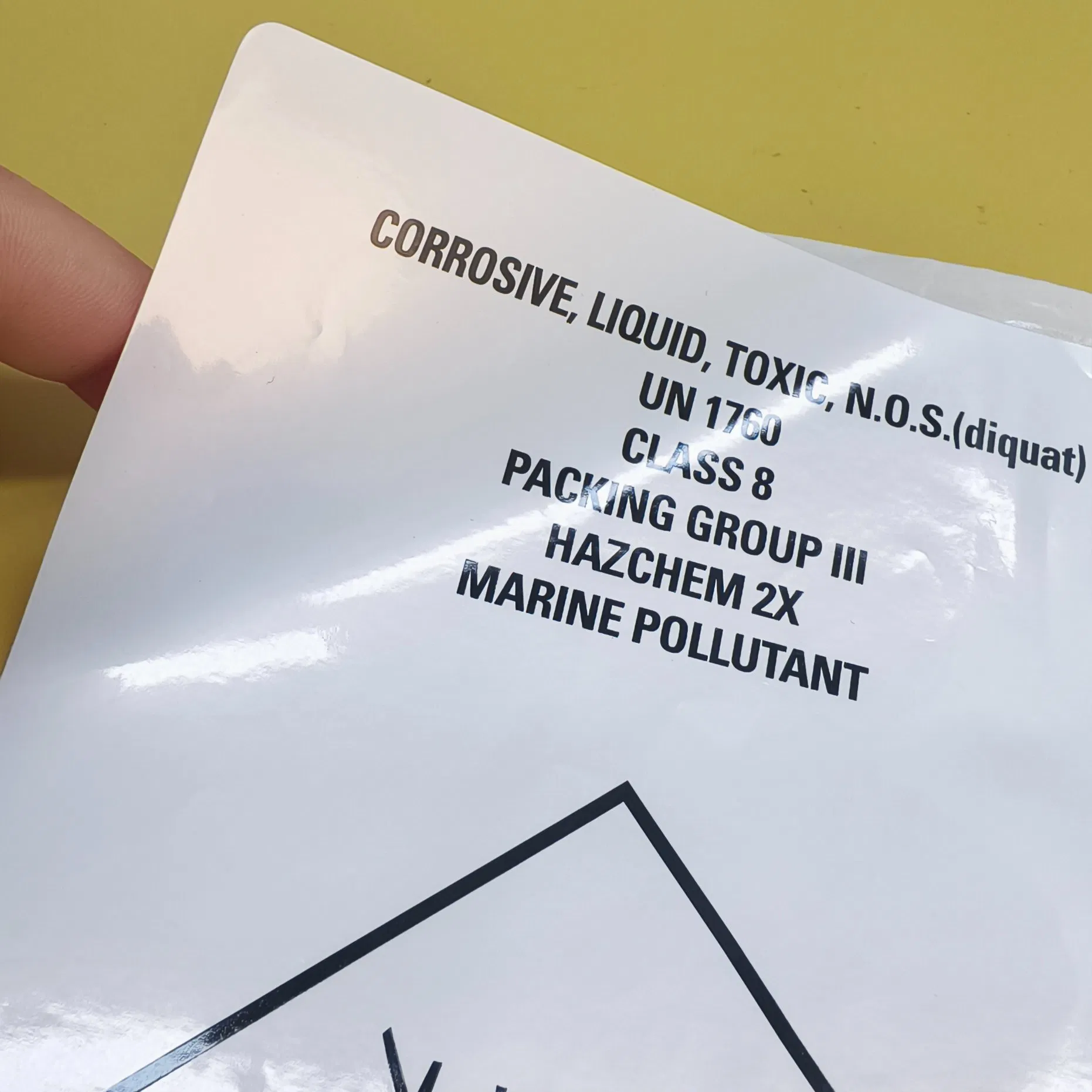 Big Size Packaging Label Sticker for Special Warning Products Bottles