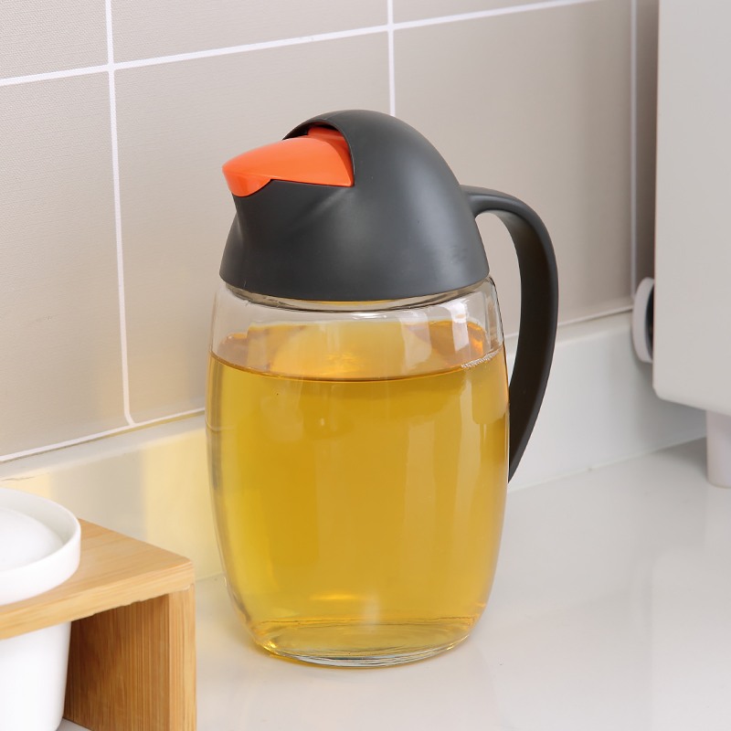 Kitchen Leakproof Non-Drip Spout Kitchen Cooking Oil Dispenser with Non-Slip Handle