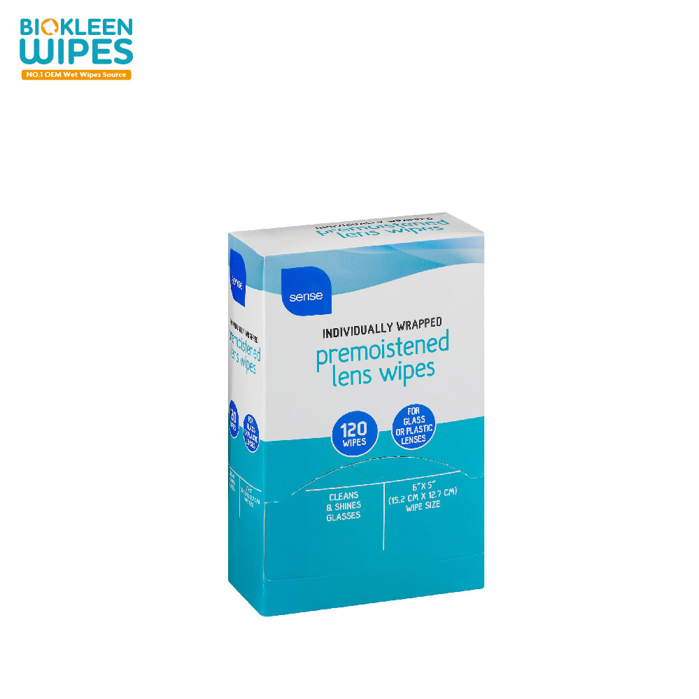 Biokleen 60CT Box OEM Lens Wipes One-off Lens Cleaning Wipes Care Eye Lens Cleaning Wipes