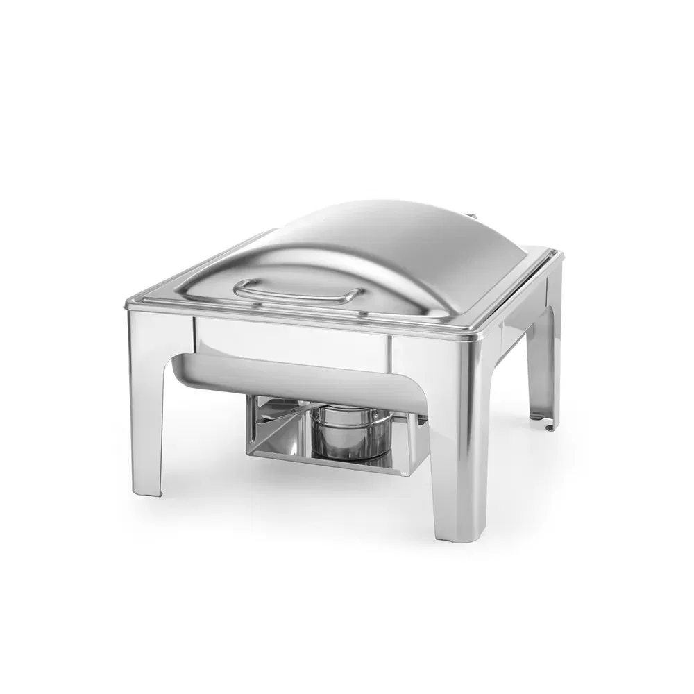 Hot Sell Stainless Steel Square Chafer Factory Price Wedding Food Warmers with Solid Stand Fuel Holder for Catering Buffet