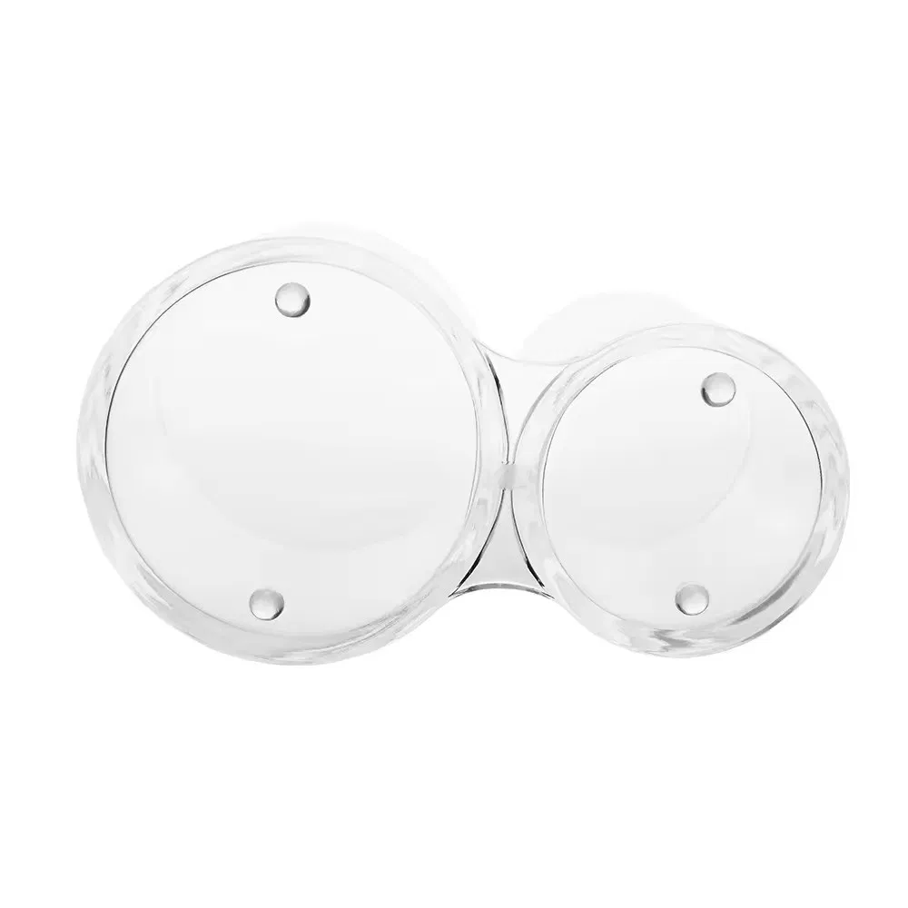 Promotion Gift Acrylic or PS Desktop Beauty Makeup Double Jars Organizer with Lids