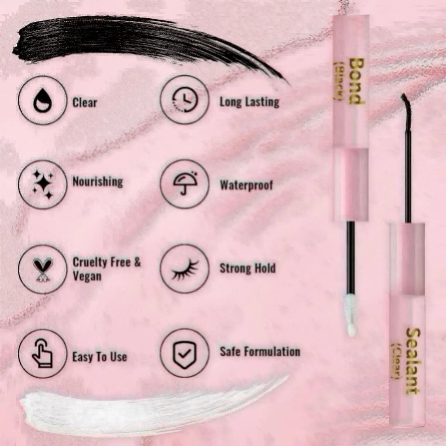 Waterproof Eyelash Adhesive with Clear Seal for Long-Lasting Use