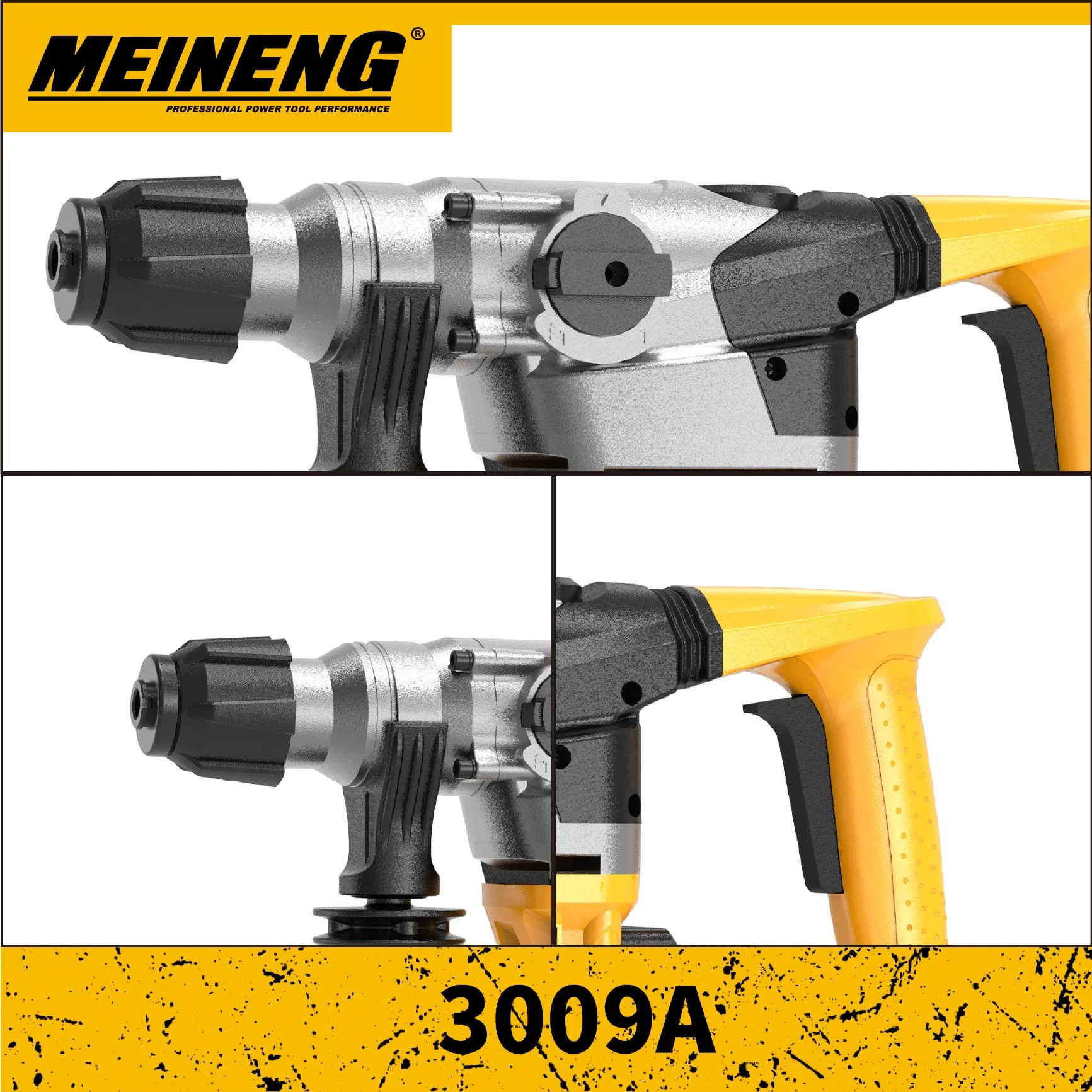 Перфоратор 3009A Heavy-Duty для бетона, 1050Вт, 10Дж