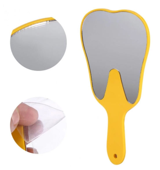 Factory Wholesale Colorful Dental Tooth Shaped Hand Mirror for Dental Clinic