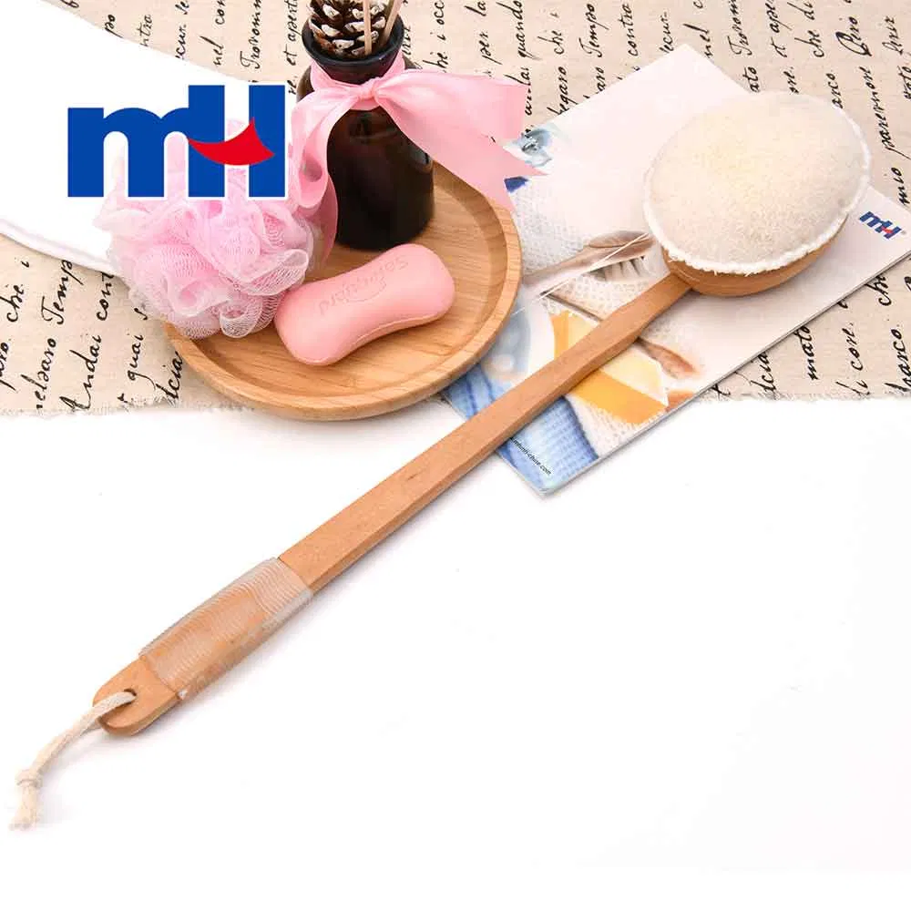 Loofah Long Handle Bath Brush Back Scrubber Exfoliation Body Brush