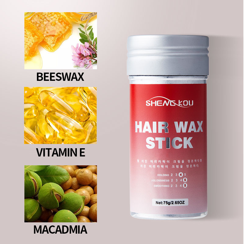Professional Custom Private Label Good Smell 75g Portable Last 24 Hours Non Greasy Strong Hold Hair Wax Stick for All Hair Types