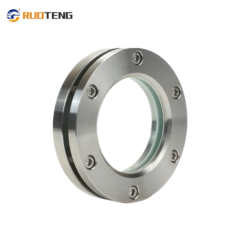 [Ruoteng] DN50 Stainless Steel 304/316L Oil Tank Cover Plate Fluid Flow Observe Sanitary Flange Sight Glass