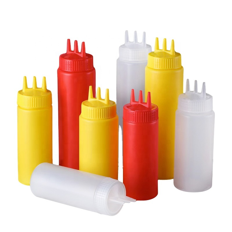 Food Grade Plastic Kitchen Tools Salad Dressing Squeeze Bottle Sauce Bottle