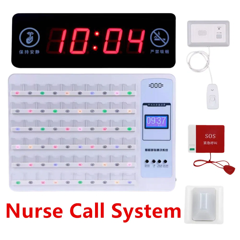 60-Channel Slot-Type Emergency Call Button, Wired Intercom for Hospital & Senior Care Bedside