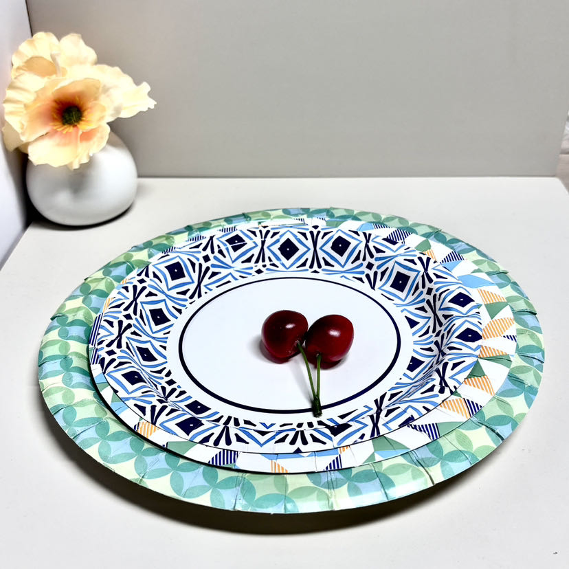 Disposable Paper Trays Cake Plates Custom Patterns