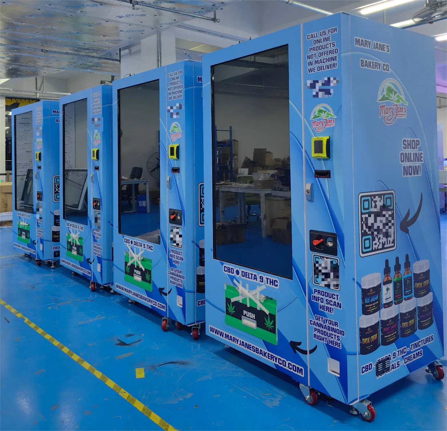 Weimi 55-Inch Full Touchscreen Nicotine Vending Machine with ID Scanner Card Reader E-Cig Vape Vending Machine