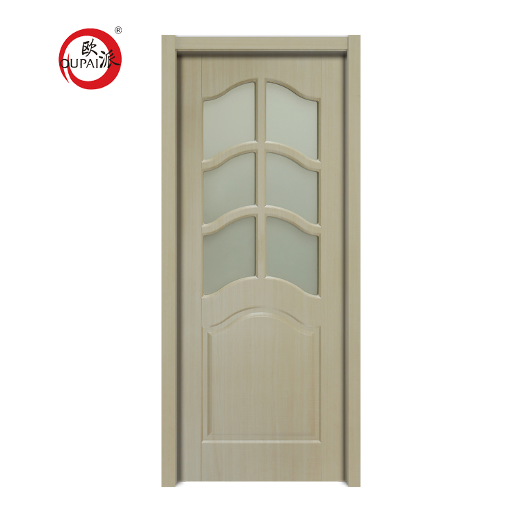 Cute Children Bubble Carved Pattern Brown Printed Interior Swing Waterproof Door