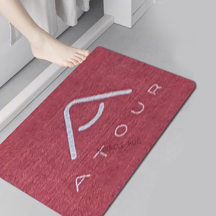 PVC Pattern Rubber Backing Festive Red Protector Chair Mat Large Puzzle for Showroom Carpet Bathrooms Rugs