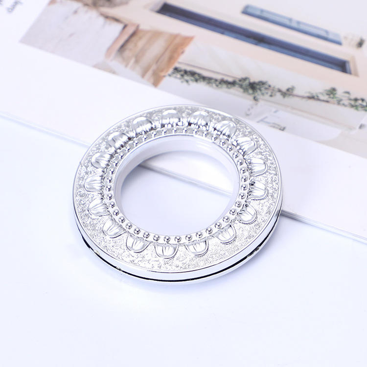 Home Decorative Curtain Accessories 32 Pack Nanoscale Low Noise Curtain Eyelets Roman Rings for Window Curtain Rod