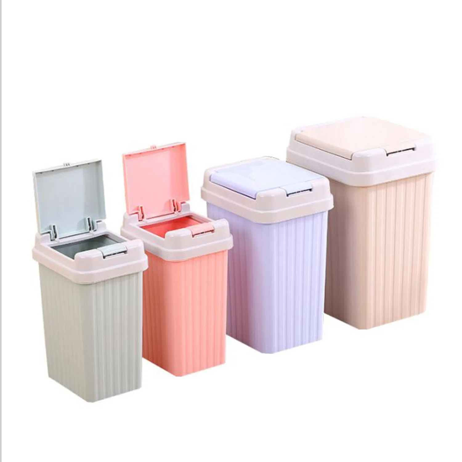 Настольная урна с педалью, пластиковая