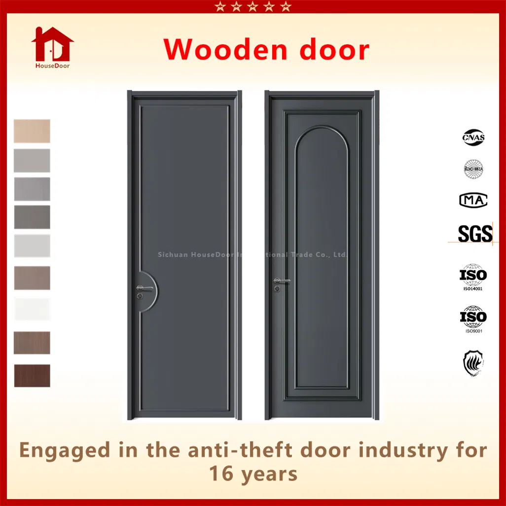 Luxury Wooden & Engineered Wood Composite Interior Doors for Entrance, Security Exterior & Aluminum/Sliding Door Option, Flush Design with Walnut Veneer