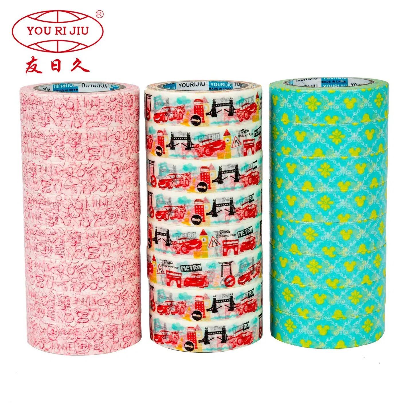 Youyi Group Rice Paper UV-Anti Without Residue Colorful Printed Jumbo Roll Washi Tape