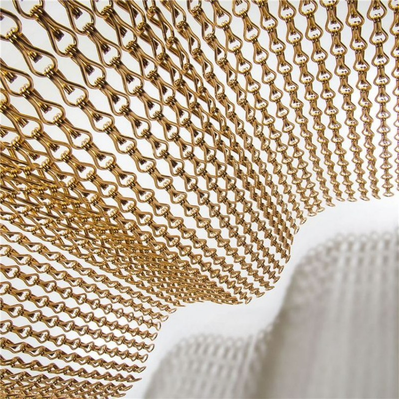 Light Weight Decorative Aluminium Chain Link Pattern Curtain, Chain Link Door Curtain, Chain Link Fly Screen Curtain, Chain Link Shower Privacy Curtain