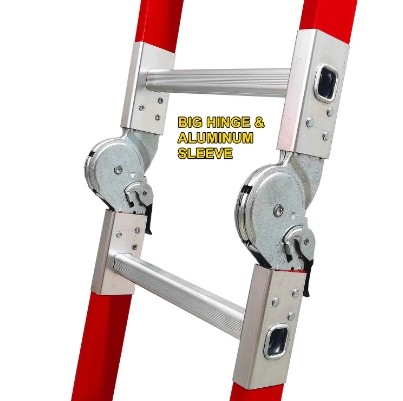 Multi-Function Four-Fold Adjustable Electric-Insulated Fiberglass Ladder