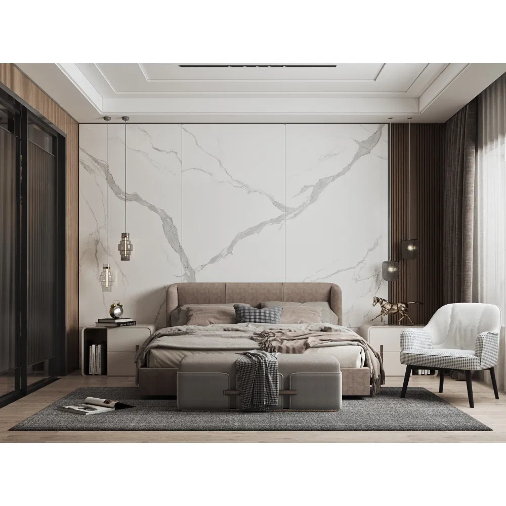 Bending Strength Wood-Grain Non-Porous Concrete-Effect Infinity Vein Marble-Look Big Size Sintered Stone