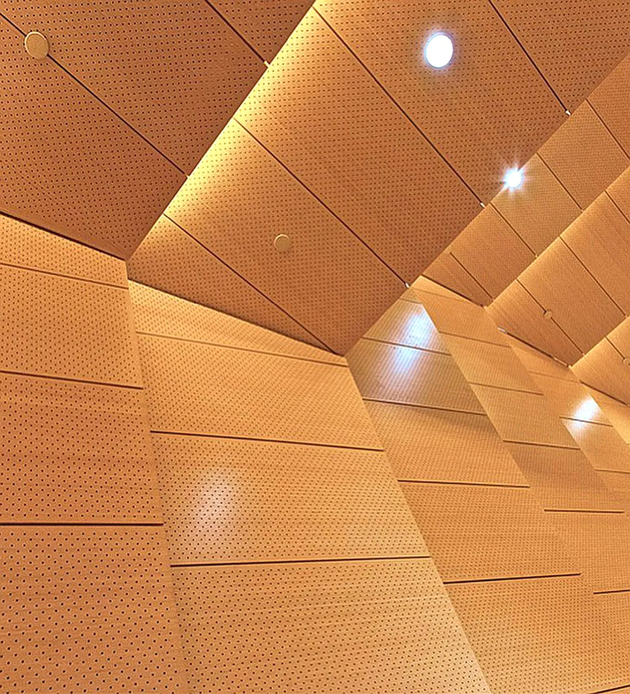 Multi-Purpose Classroom Soundproof Construction Material MDF Ceiling Panel Perforated Acoustic Panel