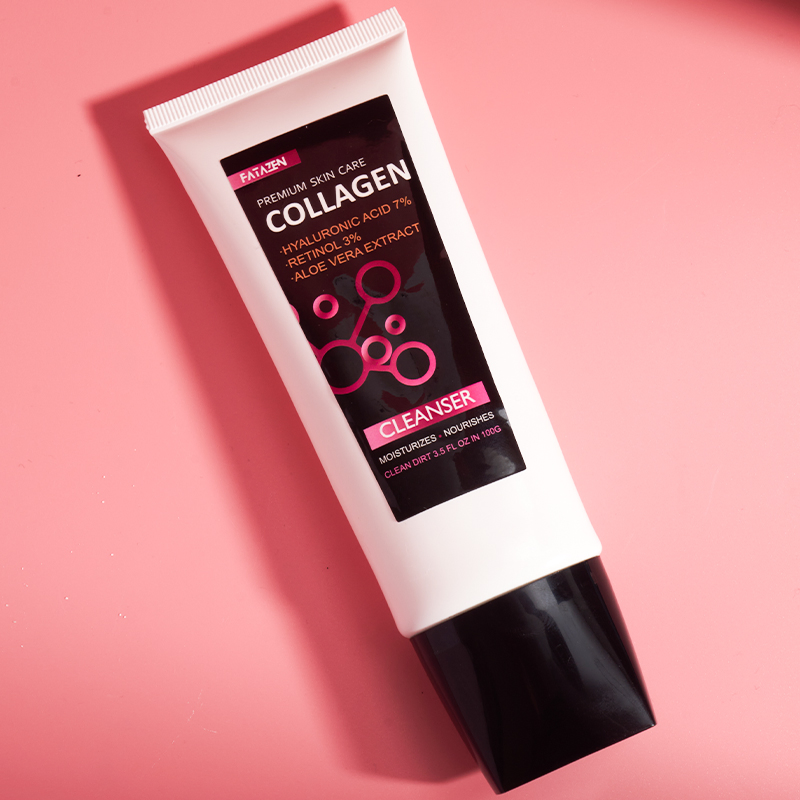 Deep Cleansing Acne Removing Slicylic Acid Foam Pink Collagen Facial Cleanser Gel