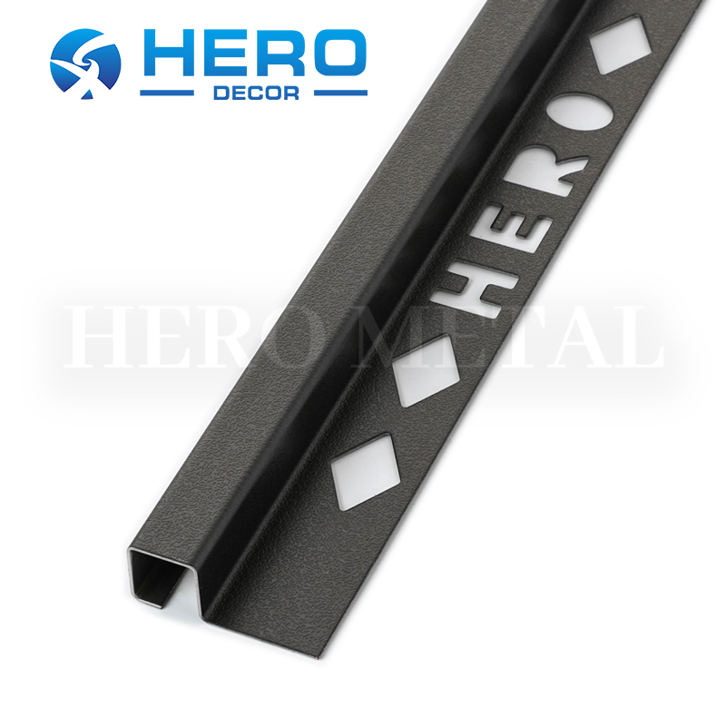New Universal Ceramic Jolly Edge Kitchen Molding Customized Waterproof Corner Stainless Steel Stone Grain Rounded Square Shape Topps Tiles Trim