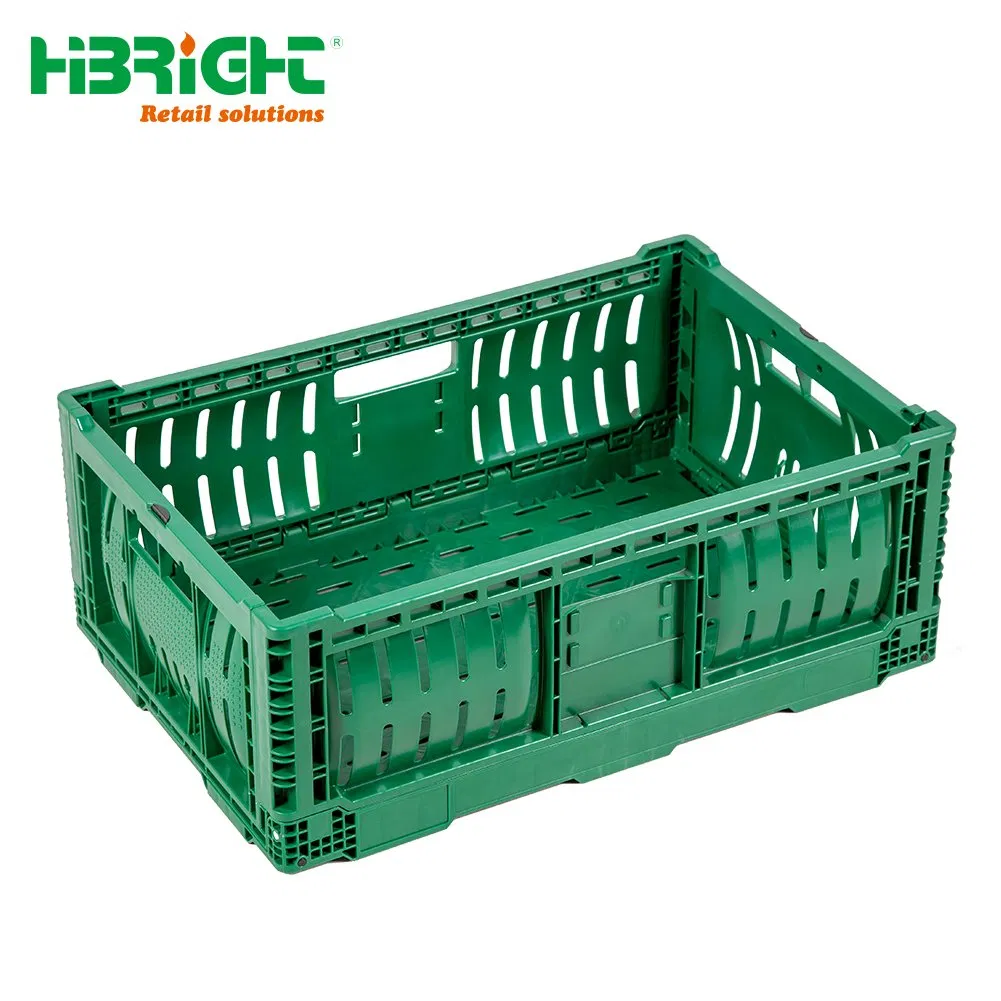 Collapsible Fruit and Vegetable Plastic Foldable Crate for Transporting