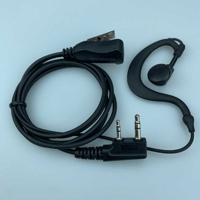 Kenwood Walkie Talkie Earpiece Acoustic Tube Mic Ptt Headphone Earbud 2 Pin K-Type for Baofeng Walkie-Talkie Radio Headset