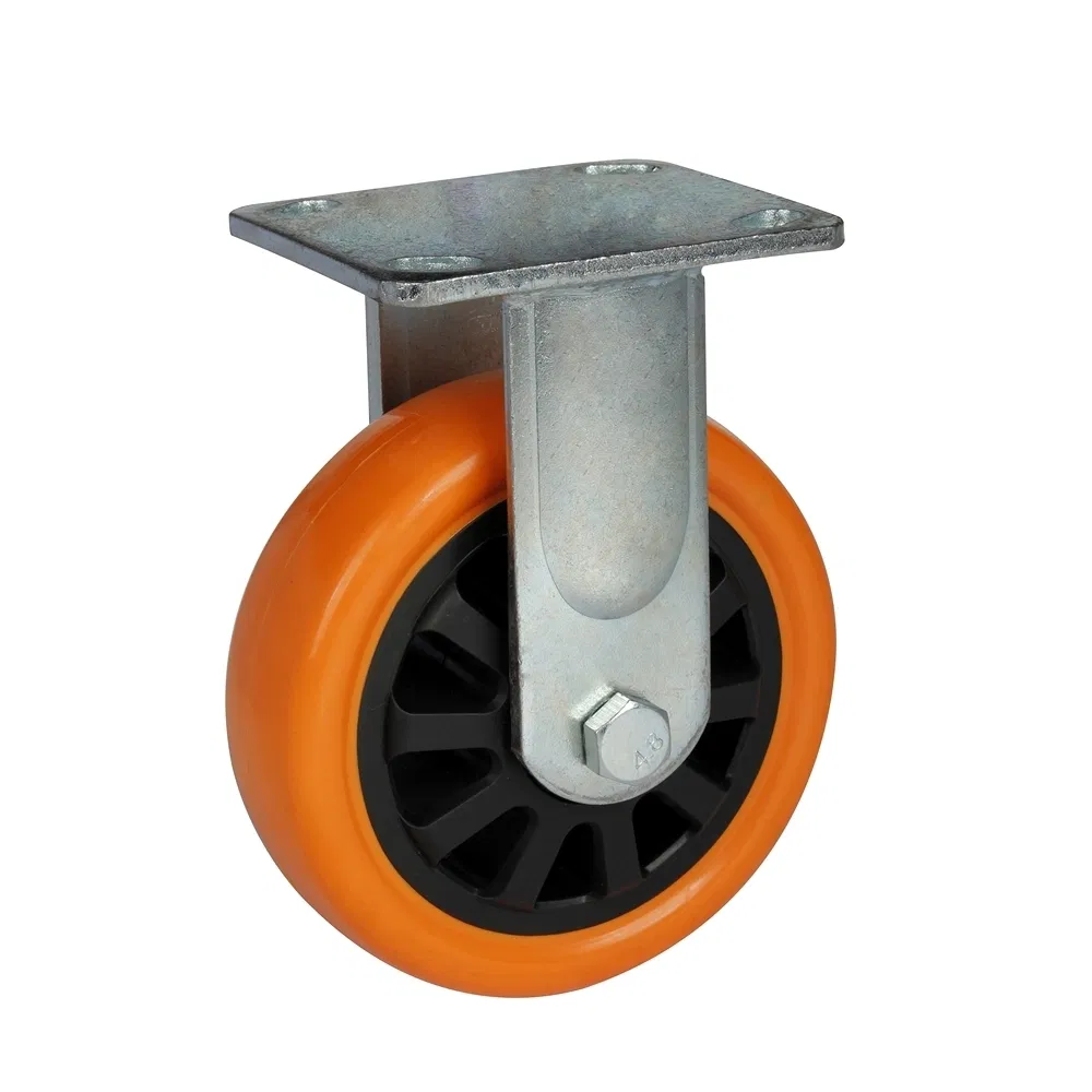 Quiet Custom Orange PU Heavy and Extra Heavy Duty Caster Wheel