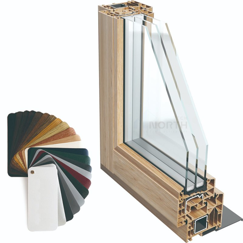 French Style Brown UPVC Bifold Windows Modern PVC Window for Sale
