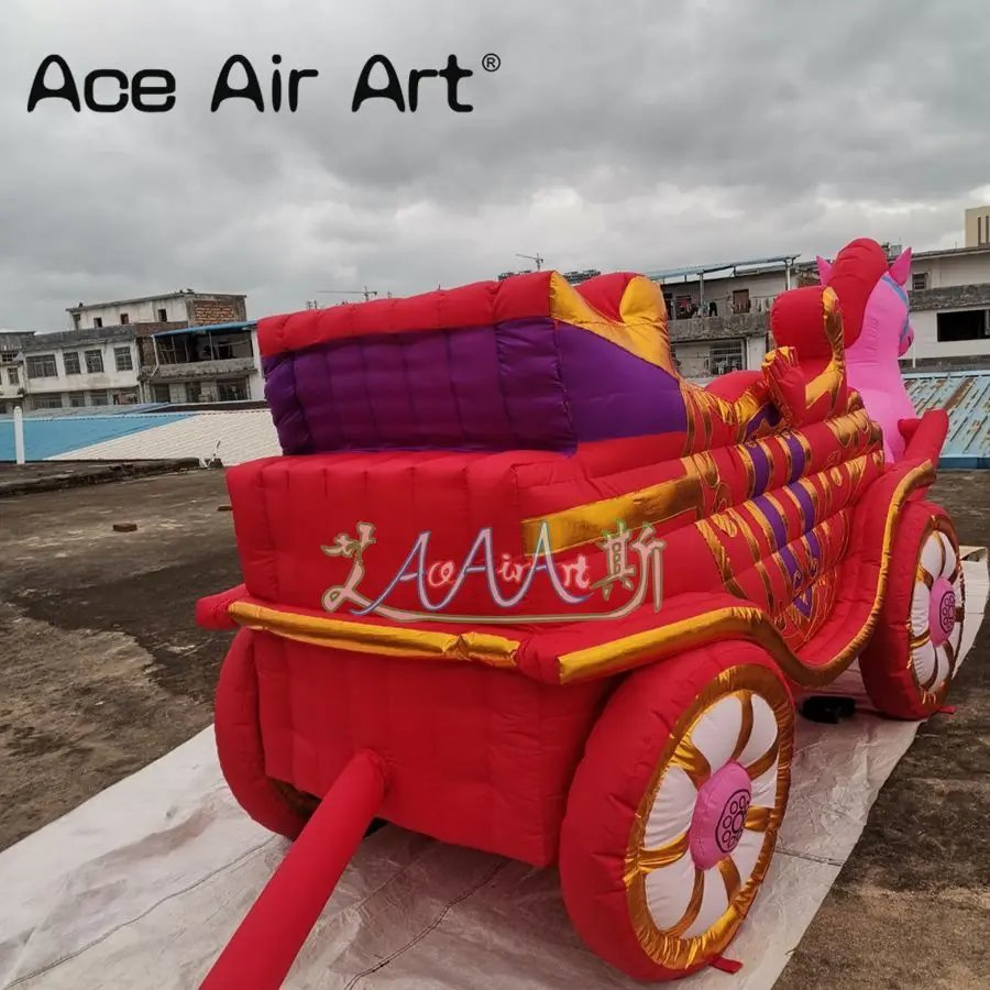 Inflatable Christmas Decorations Holiday Outdoor and Indoor Inflatable Santa Claus with Carriage