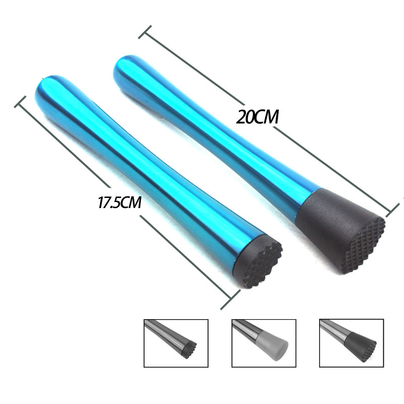 Bartender Accessories Ice Stirring Bar Lemon Smasher Long Handle Muddler Stainless Steel Cocktail Muddler
