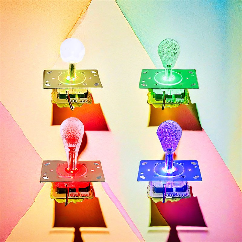 1PCS Ydc Colorful Integrated Elliptical Crystal Balltop Rocker Claw Machine Oval Joystick