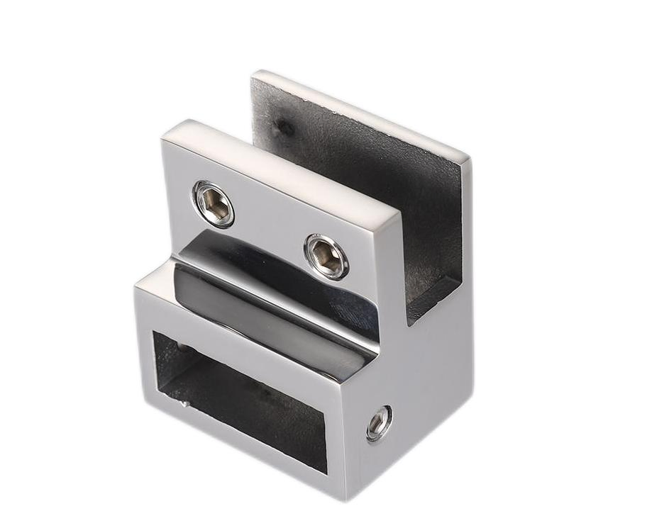 OEM Frameless Glass Door Factory Outlet Glass Hardware Polished Finish Glass Connector SUS304 Stainless Steel Tube Connector Glass Bracket Clip