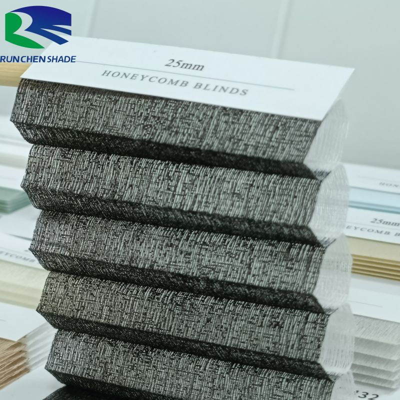Motorized Remote Control Cellular Shades Customized Easy Charge Full Blackout Honeycomb Blinds for Home and Office