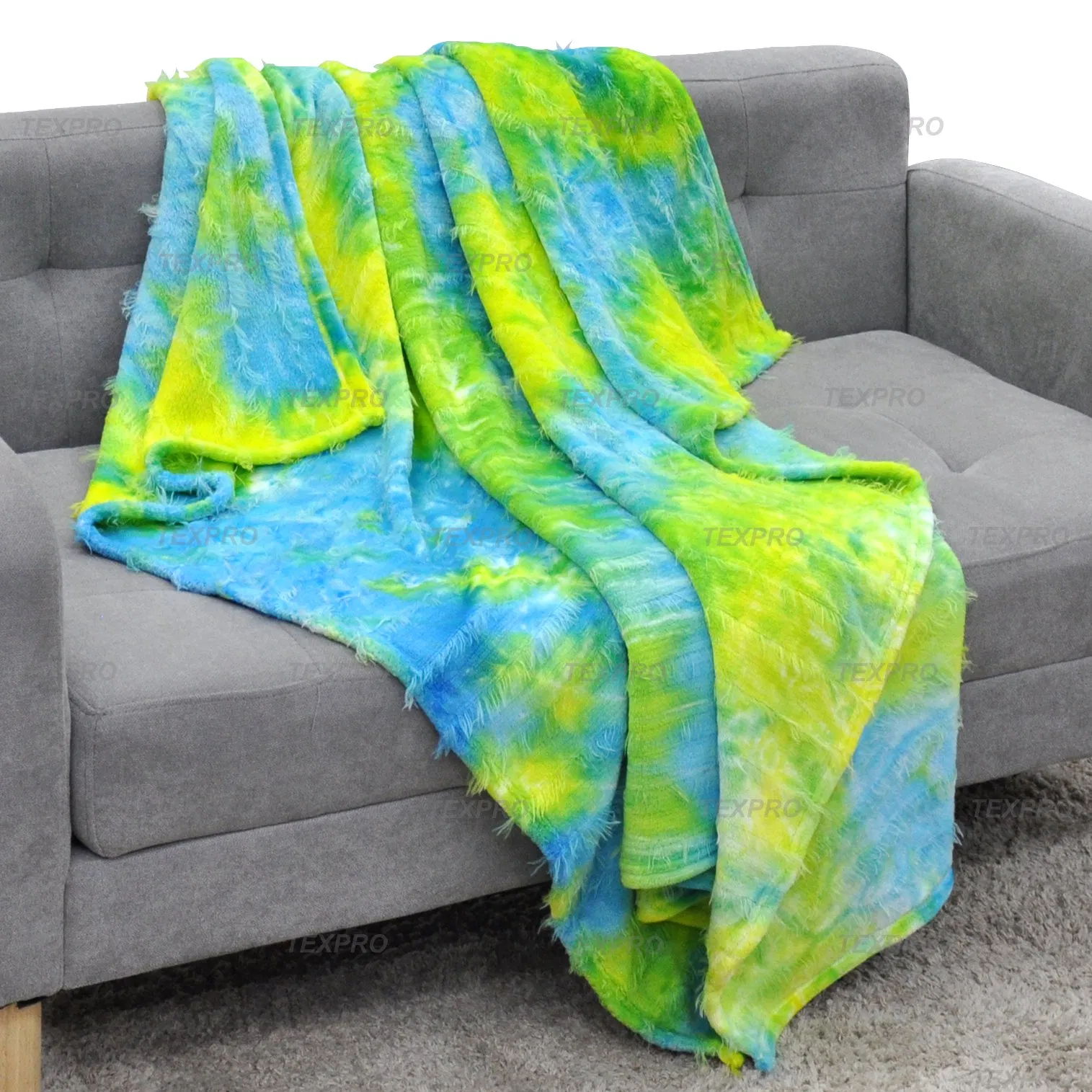 Tie Dye Blanket Soft Color Throw Blanket Plush Warm Blankets