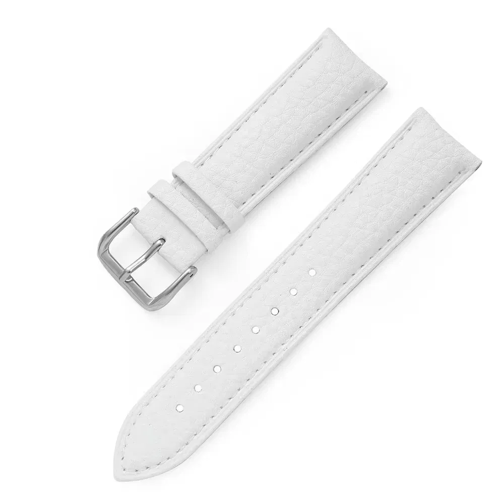 High Quality Genuine Leather Litchi Pattern Watch Strap 18mm/20mm/22mm