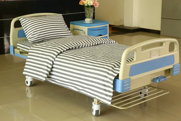 Pure Cotton Gray White Stripe Hospital Bedding Set