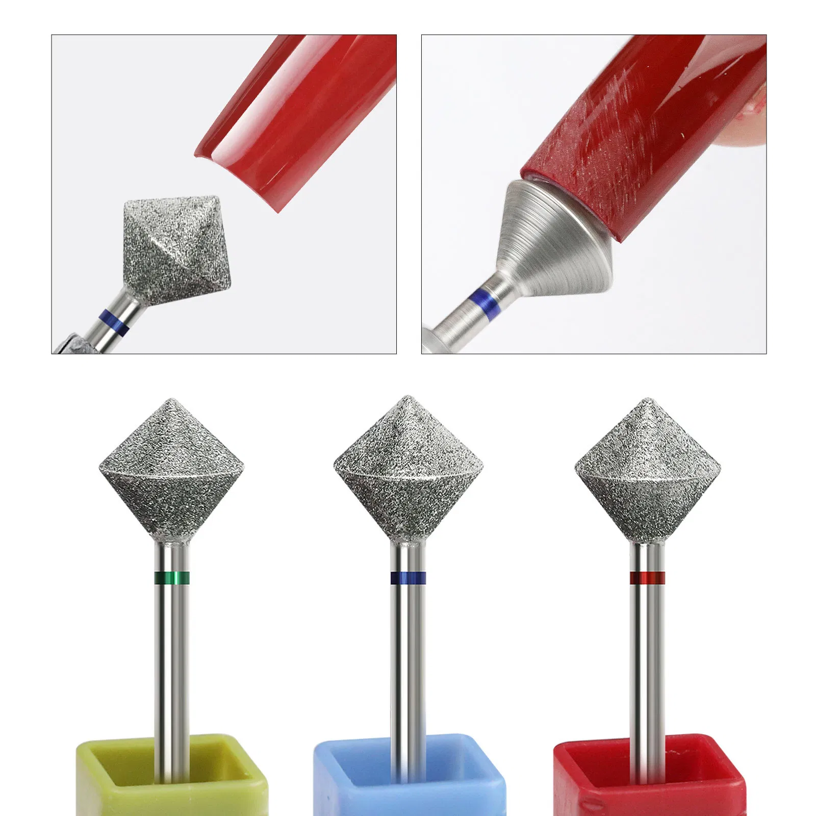 Nail Emery Diamond Nail Drill Bits C-Arc Grinding Stone Nail Polishing Tool