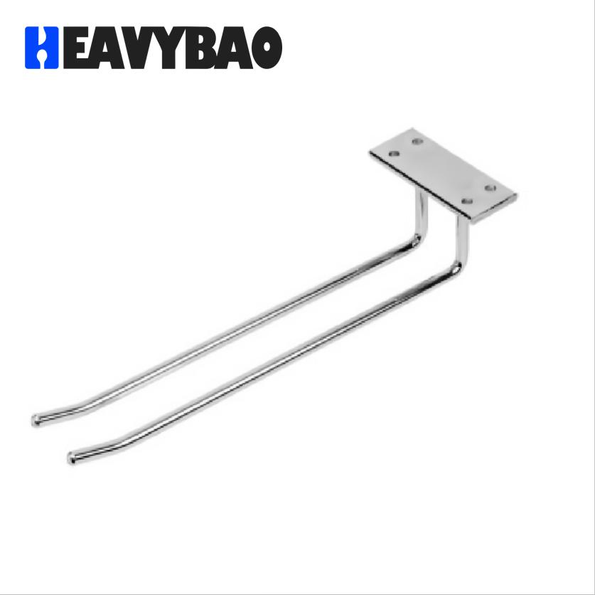 Heavybao Wine Glass Shelf Glasses Holder Storage Under Counter Wine Glass Holder Metal Hanger for Bar and Kitchen