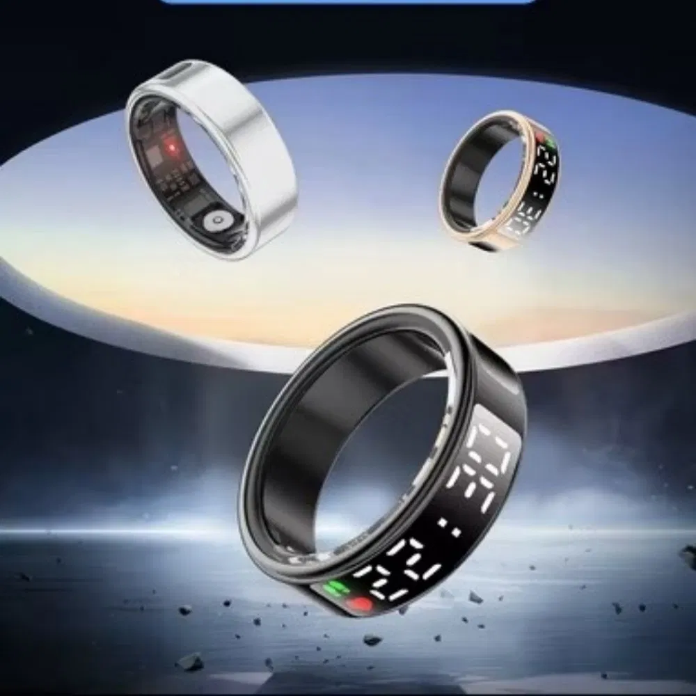 Smart Ring 2025: Sr08 - Waterproof, Bluetooth - Enabled, with Heart Rate & Blood Oxygen Monitor and Jring APP