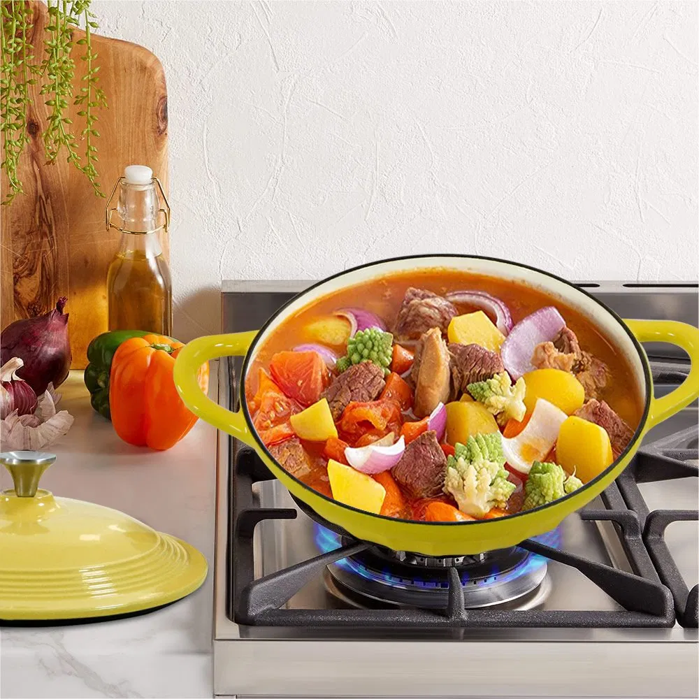 Чугунная эмалированная кастрюля-кокот 29 см Cookwin