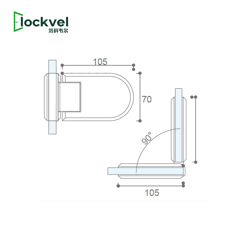 Bathroom Swing Door Curved Semi-Circular Hinge Glass and Glass Mounted Shower Door Hinge