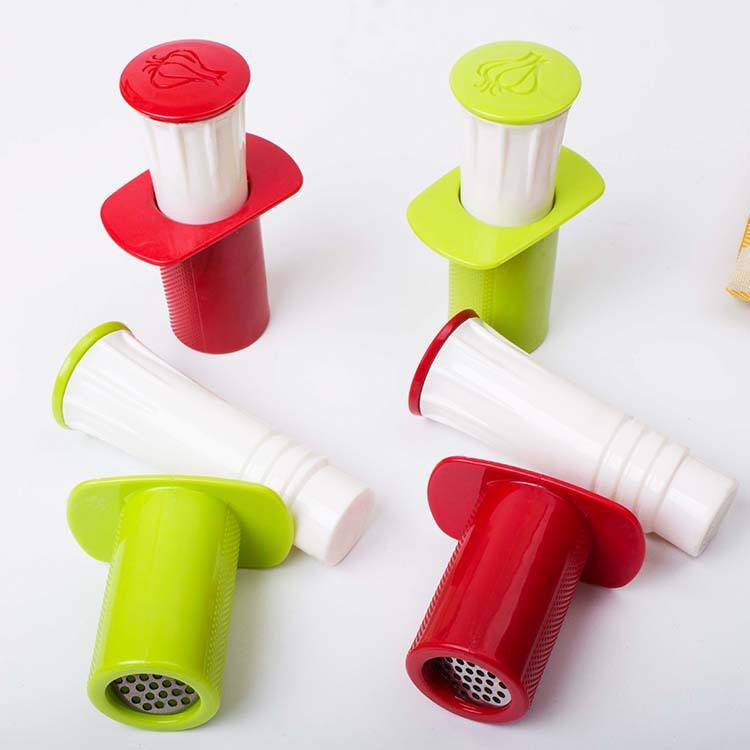 Durable Hand Push Kitchen Stainless Steel Garlic Press Crusher