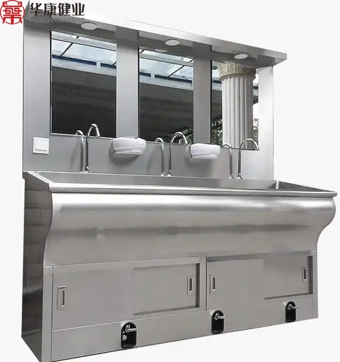 New Design Soap Dispenser Stainless Steel Washing Basin Hospital Hand Washing Basin Veterinary Surgery Sink