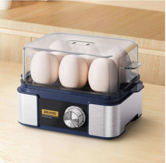 Electronic Egg Cooker (6-Egg) : Timer, Anti-Dry, Precise Doneness