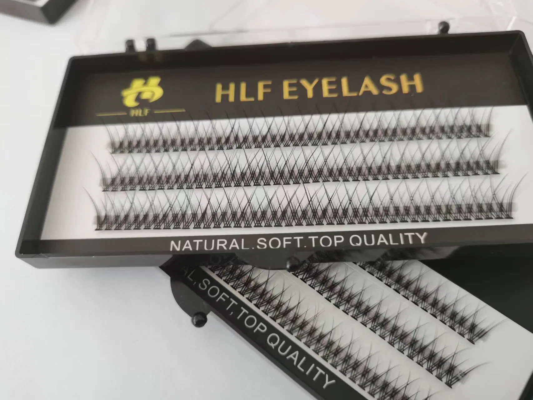 Korea Silk10d/20d Heat Bonded Eyelash Root Heated Eyelash Extension Premade Fan Eyelashes Volume Lashes