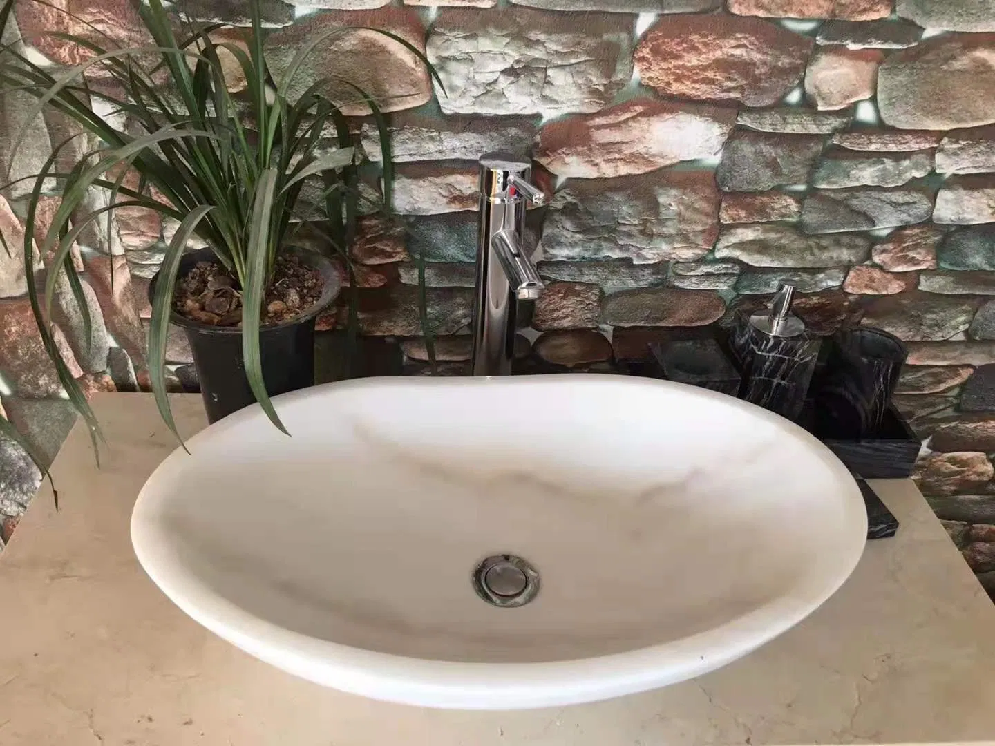 Commerical Wholesales Oval Marble and Granite Sinks